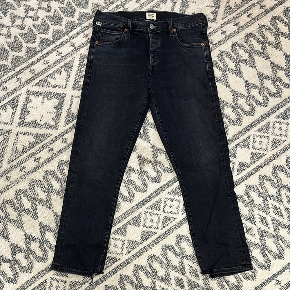Citizens Of Humanity Black Straight Leg Jeans